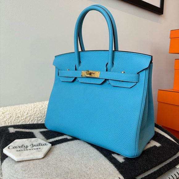 Hermes Birkin 30 Togo Blue de Nord GHW - Picture 2 of 12